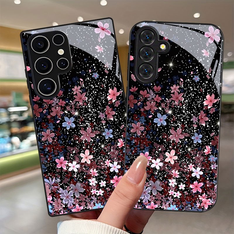 TEMU Phone Case: Sakura Floral Women's Flower Print Phone Case With Lens Protection Suitable For Galaxy