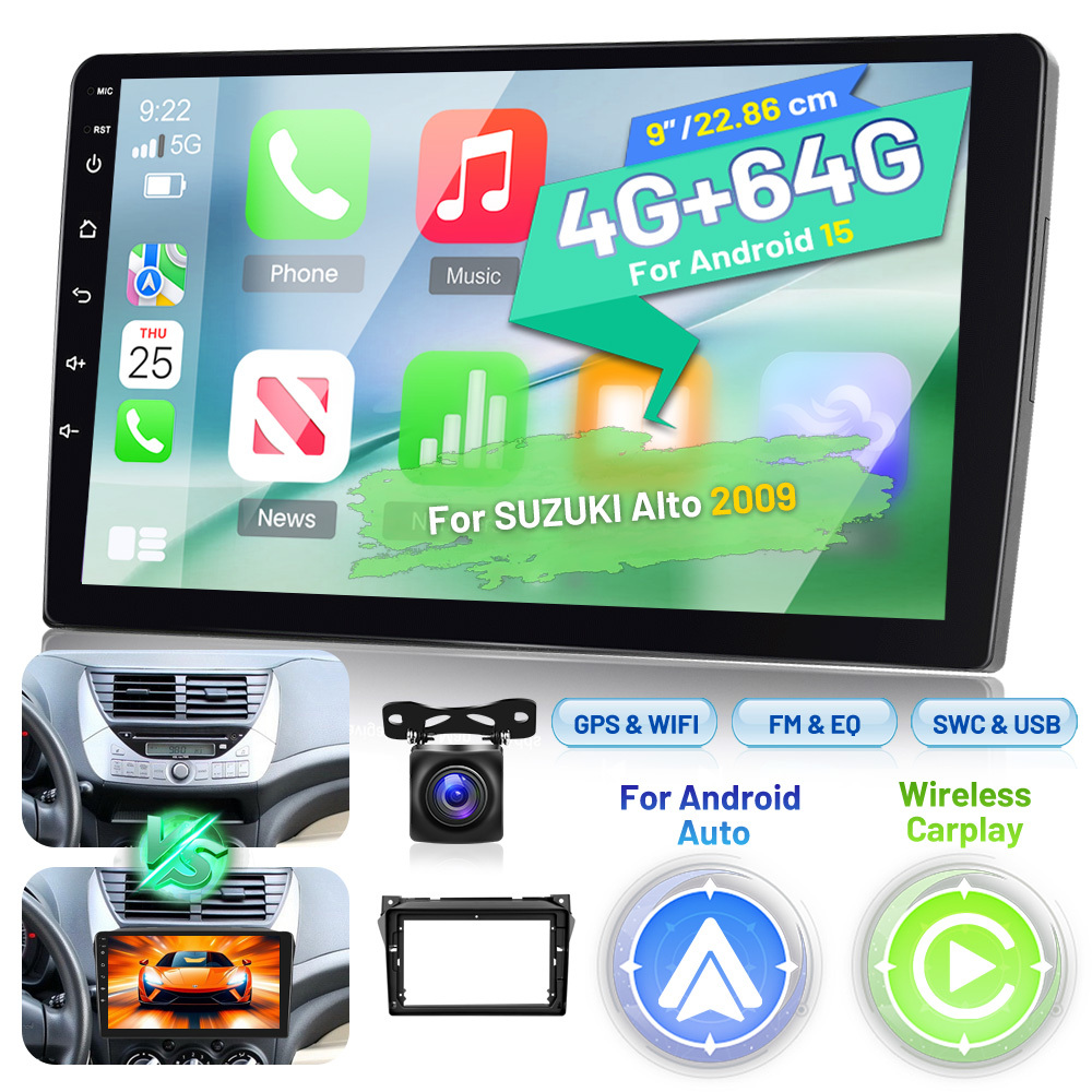 Image of 64g 15 Double Din Radio Designed For The 2009 For , Featuring And Auto, A 9-inch Display, Fm Support, , Rds, 32eq, Gps, Wireless, Wifi, Swc, And An Ahd Reversing Camera