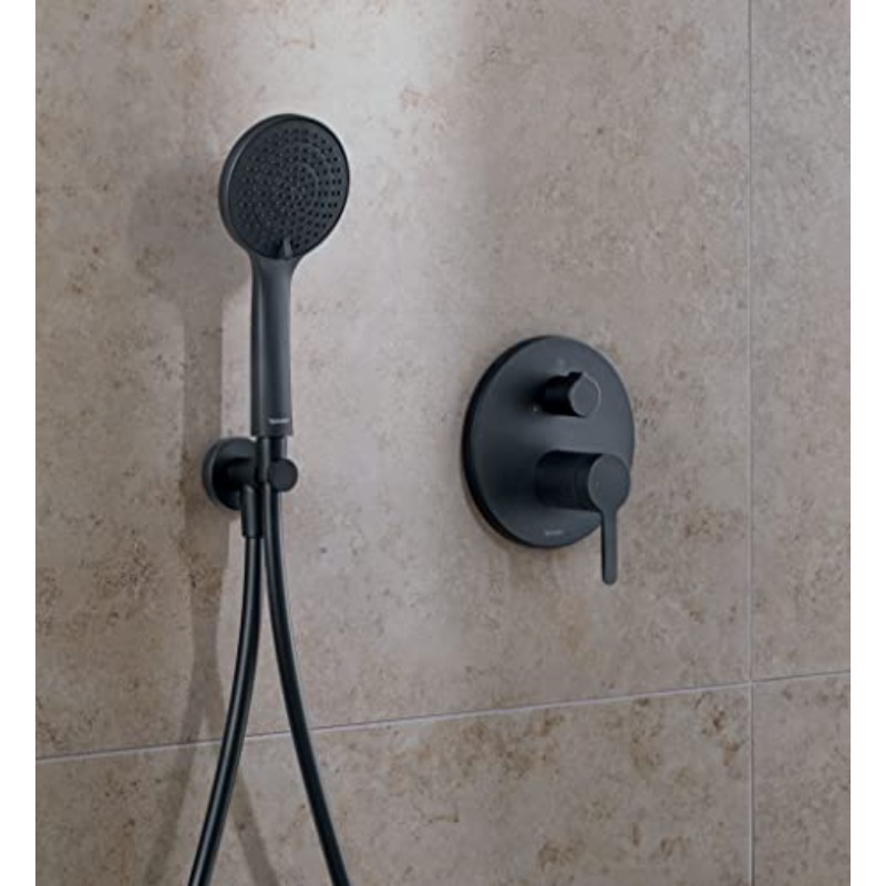 Universal Black Matt Shower Head with 3 Spray Types