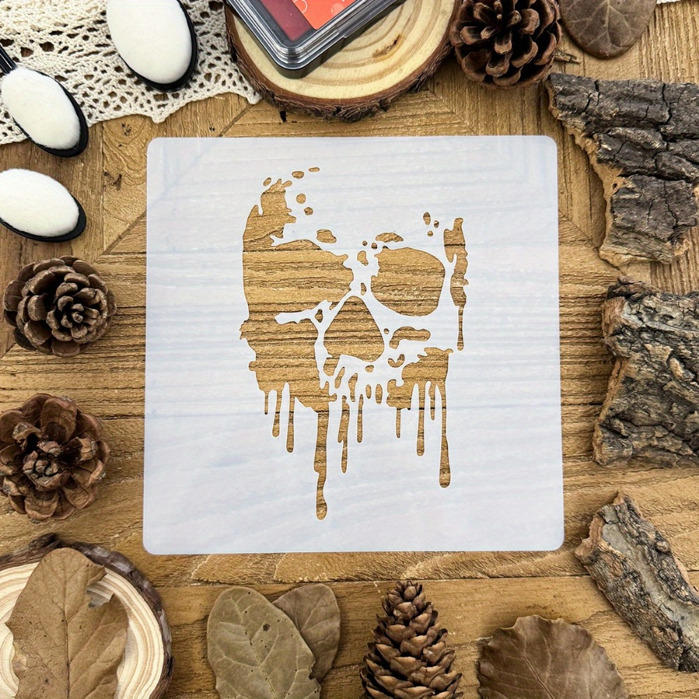 Image of 1pc Vintage Stencil 6x6 Inches - Washable And Durable Pet Template For Painting, Sketching, Crafts, Graffiti, Furniture, Fabric, Wall, And Tile Decor