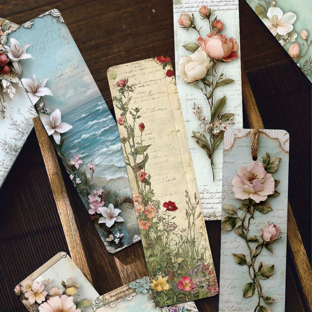 10pcs Vintage Landscape Bookmarks Diy Book Decoration Student Reading Marking Cards Paper Bookmarks