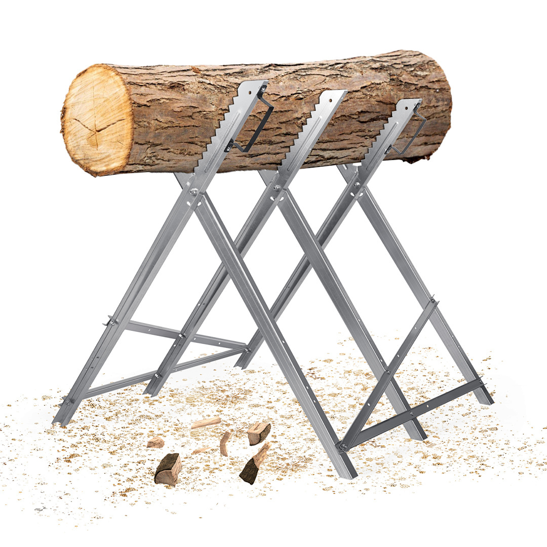   foldable galvanised metal steel wood sawing aid metal   support trestle load capacity 150kg wooden cutting trestle adjustable wooden   sawing aid cutting stand space saving saw frame for   and transport