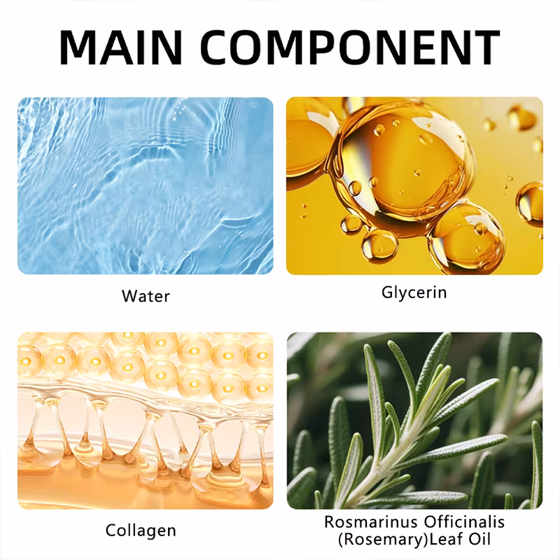2pcs pure rosemary oil rich in and rosemary leaf oil it absorbs quickly and moisturizes the hair and rough hair texture gently prevents split ends Product details 9