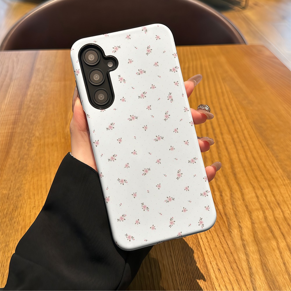 TEMU Phone Case - Pink Floral Pattern Art -one Phone Case, Suitable For Galaxy A17 A16 A06 A56 A55 A54 5g A53 A52 A36 A35 A34 A32 A26 A23 A15 A14 A13