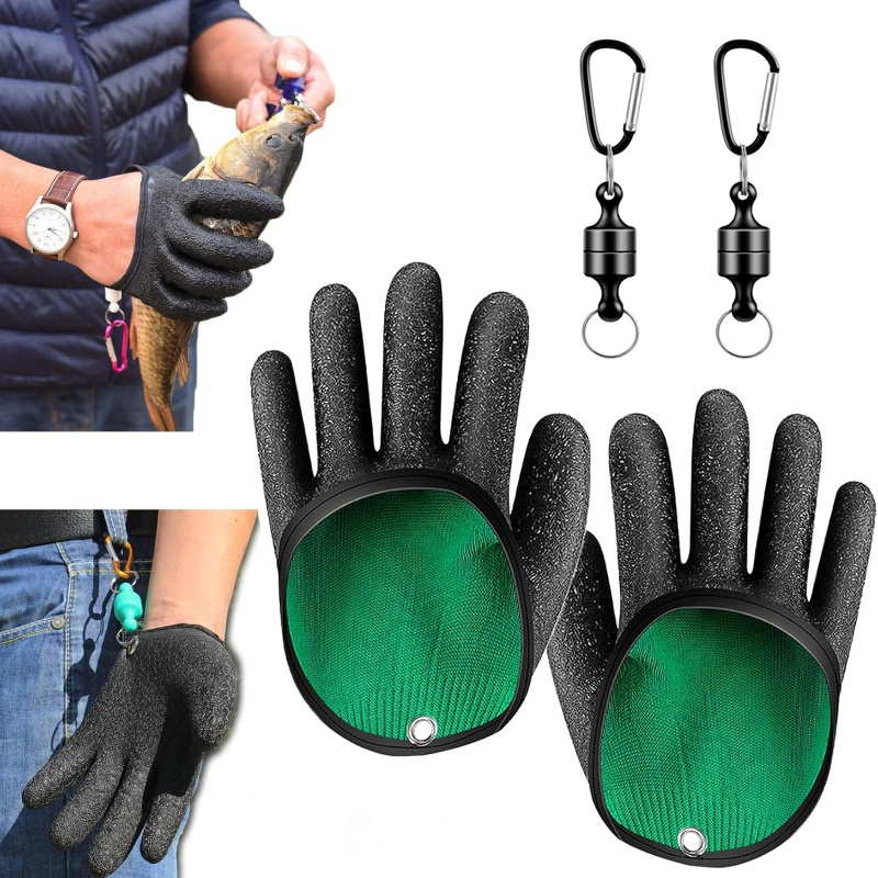 TEMU Lure Fishing Gloves, Hand , Fish-catching Gloves, Unisex, Suitable For Outdoor And Boat Fishing