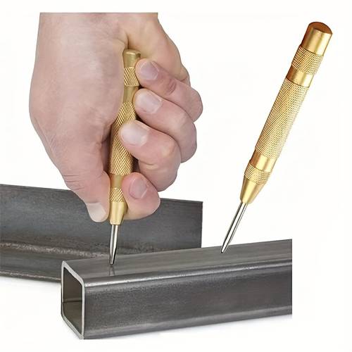 5 inch automatic center punch with spring mechanism steel marking and starting holes suitable for lovers and professionals great for wood and metal