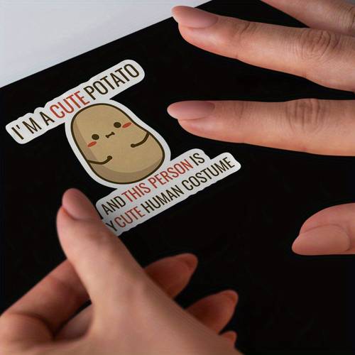 im a cute potato sticker durable self suitable for cars suvs windows water bottles laptops etc durable car stickers
