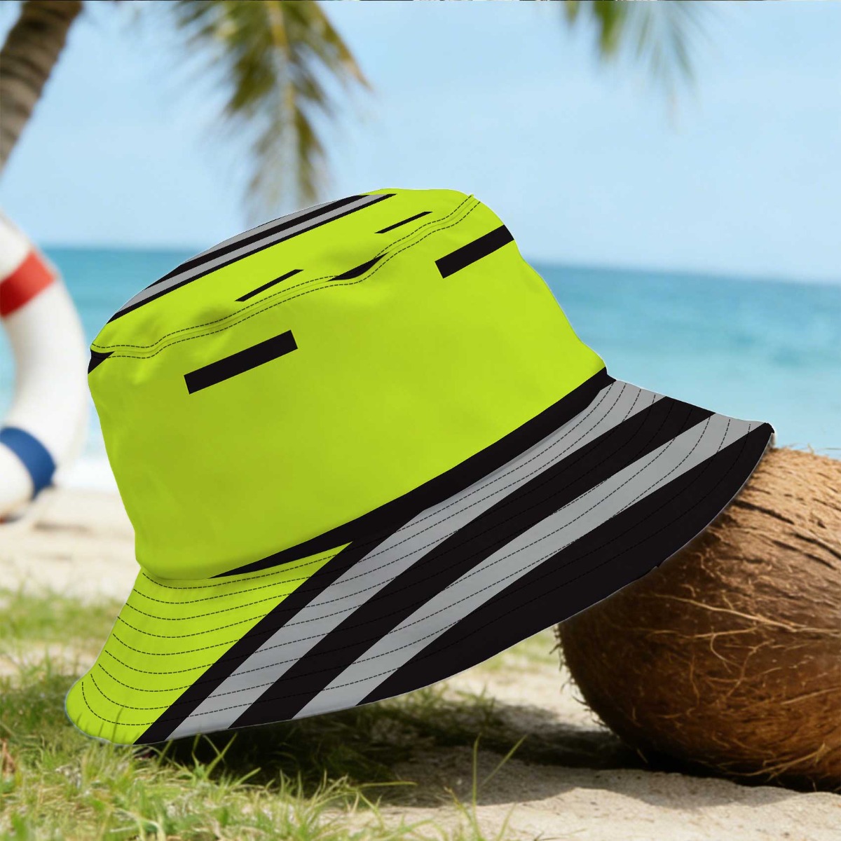 TEMU 1pc With Minimalist Style 2d Flat Bucket Hat Face-slimming Couple Style Breathable Design Large Head Size Ideal For Wear Gifts For Women Men