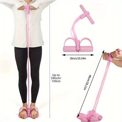 bandes de multifonctionnelles, 6 tubes violet et 4 tubes rose, bandes de élastiques pour yoga et pédalier, équipement de fitness en pvc, convient aux exercices détirement abdominaux/côtes/bras/jambes