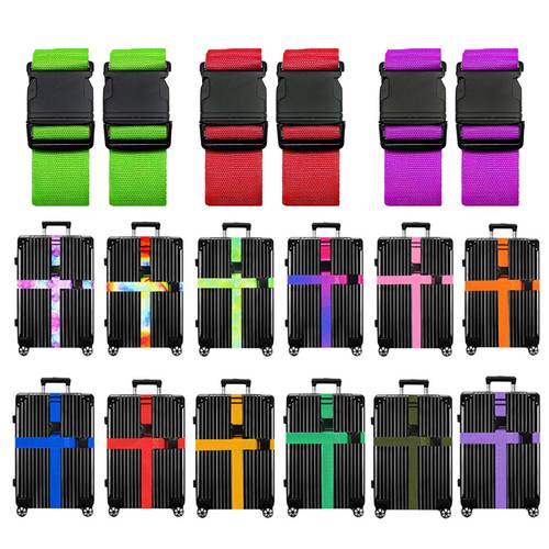 2pcs tsa colored luggage straps luggage ropes suitable luggage handbags travel luggage accessories quick identification luggage halloween gifts