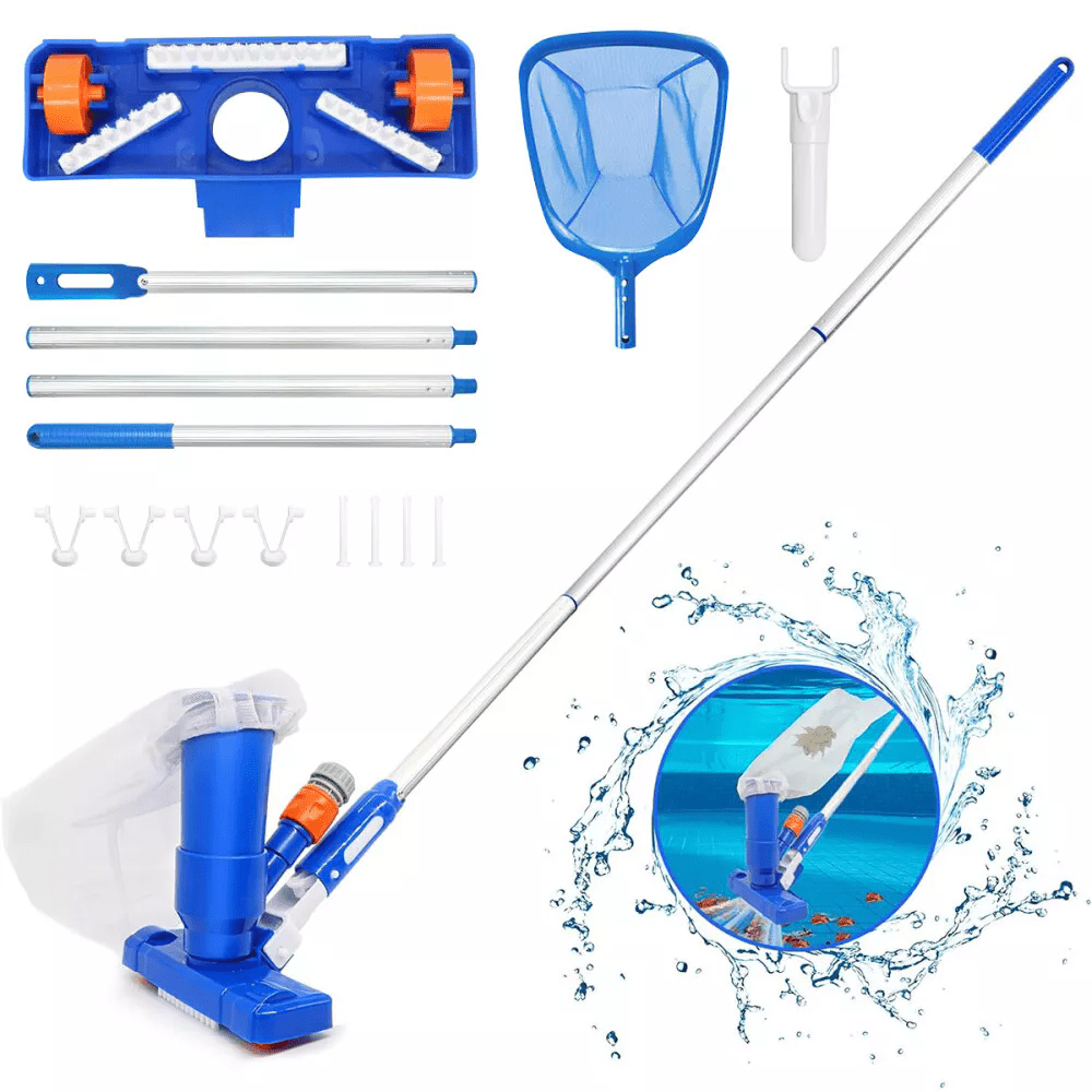 Pool Cleaner With Telescopic Rod Manual Swimming Pool Spa Vacuum Head For Aquarium Fish Pond Fountain Water Change Cleaner