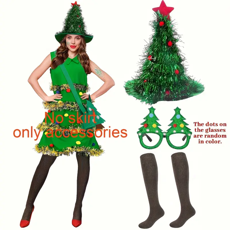 ladies christmas tree fancy dress Womens Christmas Tree Costume For Women Christmas Tree Outfit Adult Christmas