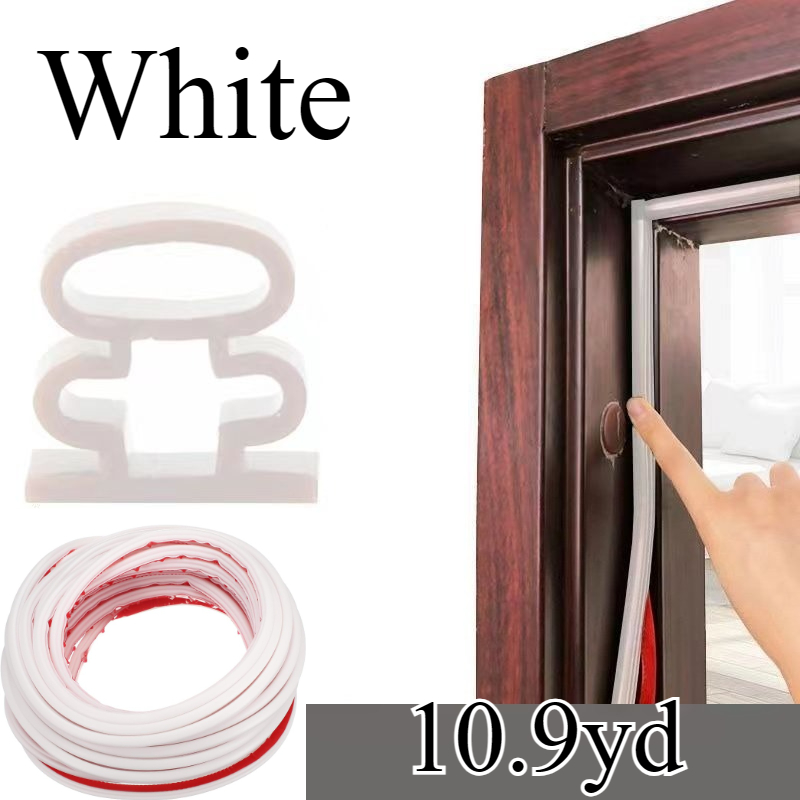 Image of 10.9yd Rubber Weatherproof Self-adhesive Stripping Door Seals For D-shaped Ventilation Isolators For Door And Window Frames, Self-adhesive Weatherproof Seals For 0.31" To 0.37"