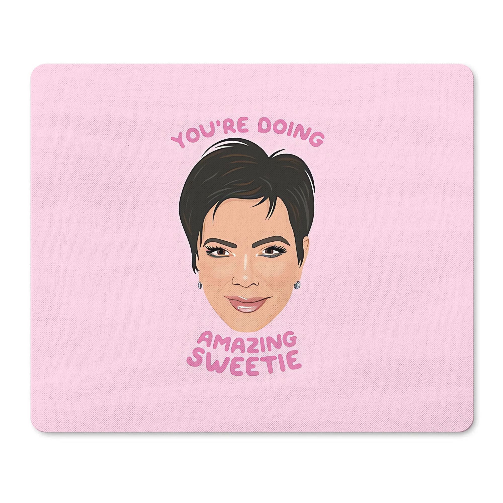 TEMU Tapis de clavier moderne à motif « You Re Doing Amazing Sweetie » pour bureau à domicile ou espaces de travail indépendants, rehausse votre look