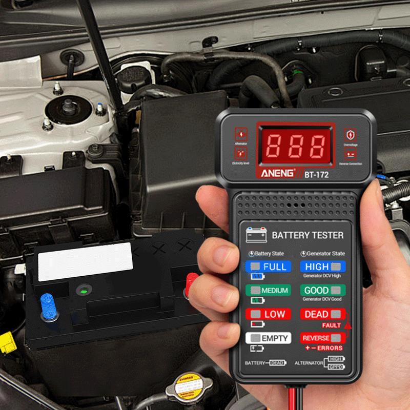 bt 172 12v car battery tester with led display multiple functions reverse polarity protection overvoltage protection alarm   battery   indicator charge system analyzer no battery needed battery analyzer digital monitor panel reverse polarity protection car battery tester Product details 0
