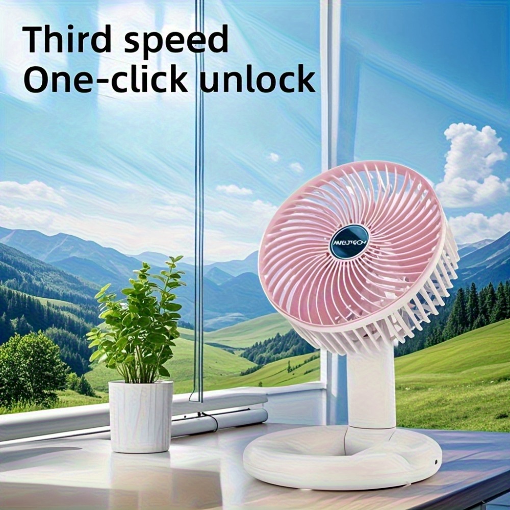Portable Usb Charging Mini Desktop Fan A U Shaped Base
