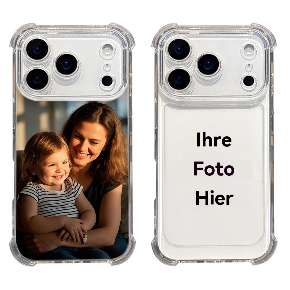 TEMU para teléfono: Carcasa transparente personalizada con foto para iPhone 17/17 Air/17 Pro/17 Pro Max/16/15/14/13/12/11 Pro Max/Plus, cubierta