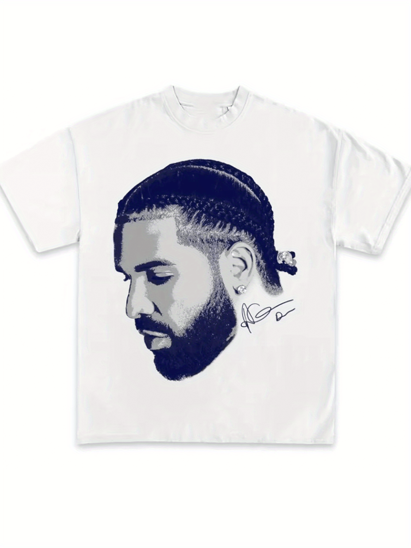 【SATIIIZ】Rappy printed short sleeve T-shirt rapper t shirts sold on Temu United States