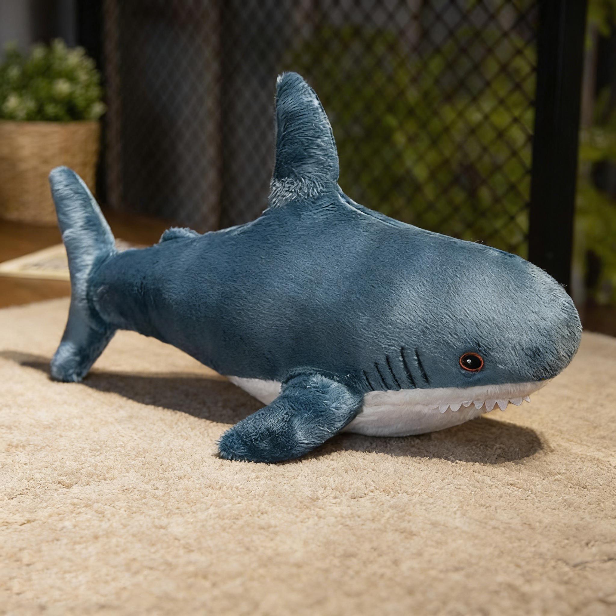 1pc Of 45cm Multi-style Cute Shark Plush Toy, Pet Doll, Plush Pillow Doll, Soft Polyester, Washable, Multiple Colors , Suitable For All Dog Breeds, The Perfect Companion Or Holiday Gift