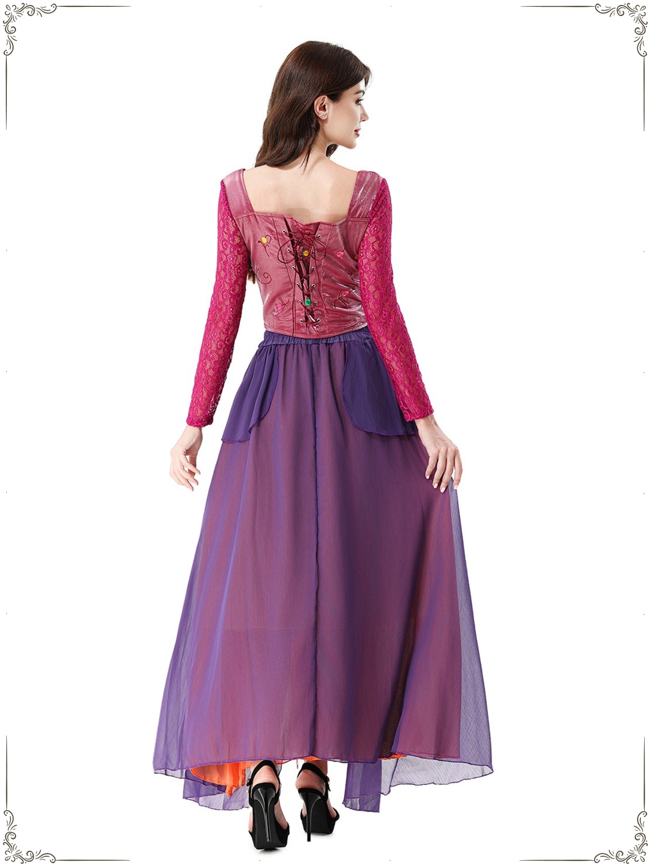 slim fit dress slacks Floral Fantasy | Floral Applique A Line Gown | Andrea & Leo Couture A1142