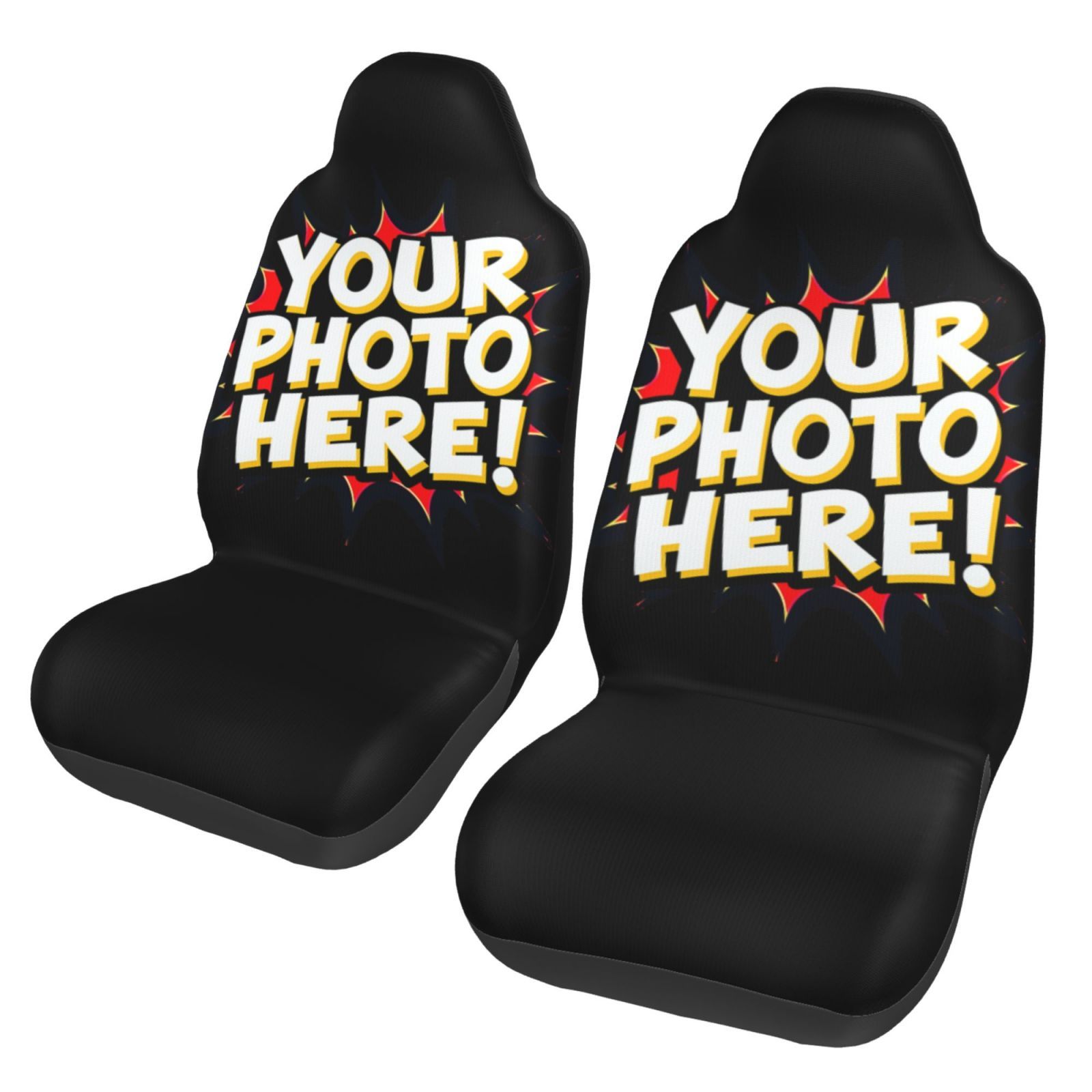 TEMU 1pc/ 2pcs, Customizable Car Seat Decoration Set, Suitable For Most Car Models, New Year, Birthday Decoration Seat Cover Gift, Car Interior