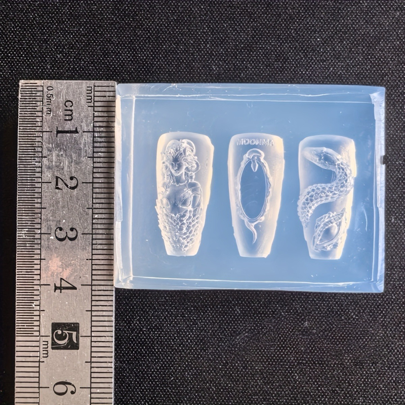 Snake Design Nail Art Mold for DIY Creations