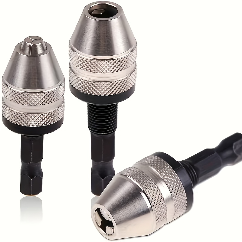 2pcs quick drill bit   adapter keyless drill bit   0 3 6 5mm with 1 4 inch hex socket compatible with driver and screwdriver conversion function     bit replacement