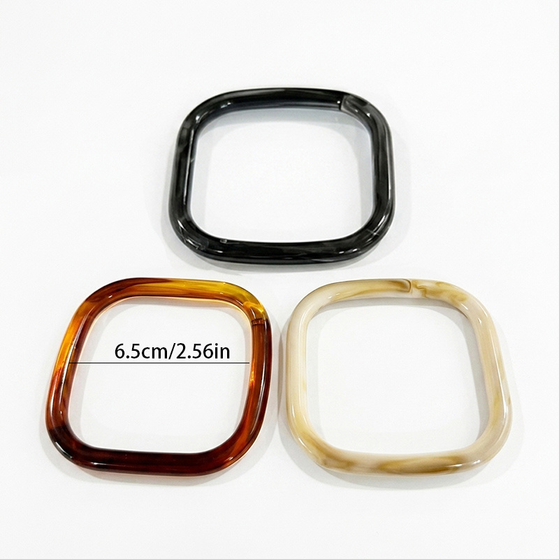 3pc Retro Geometric Square Bracelet Set
