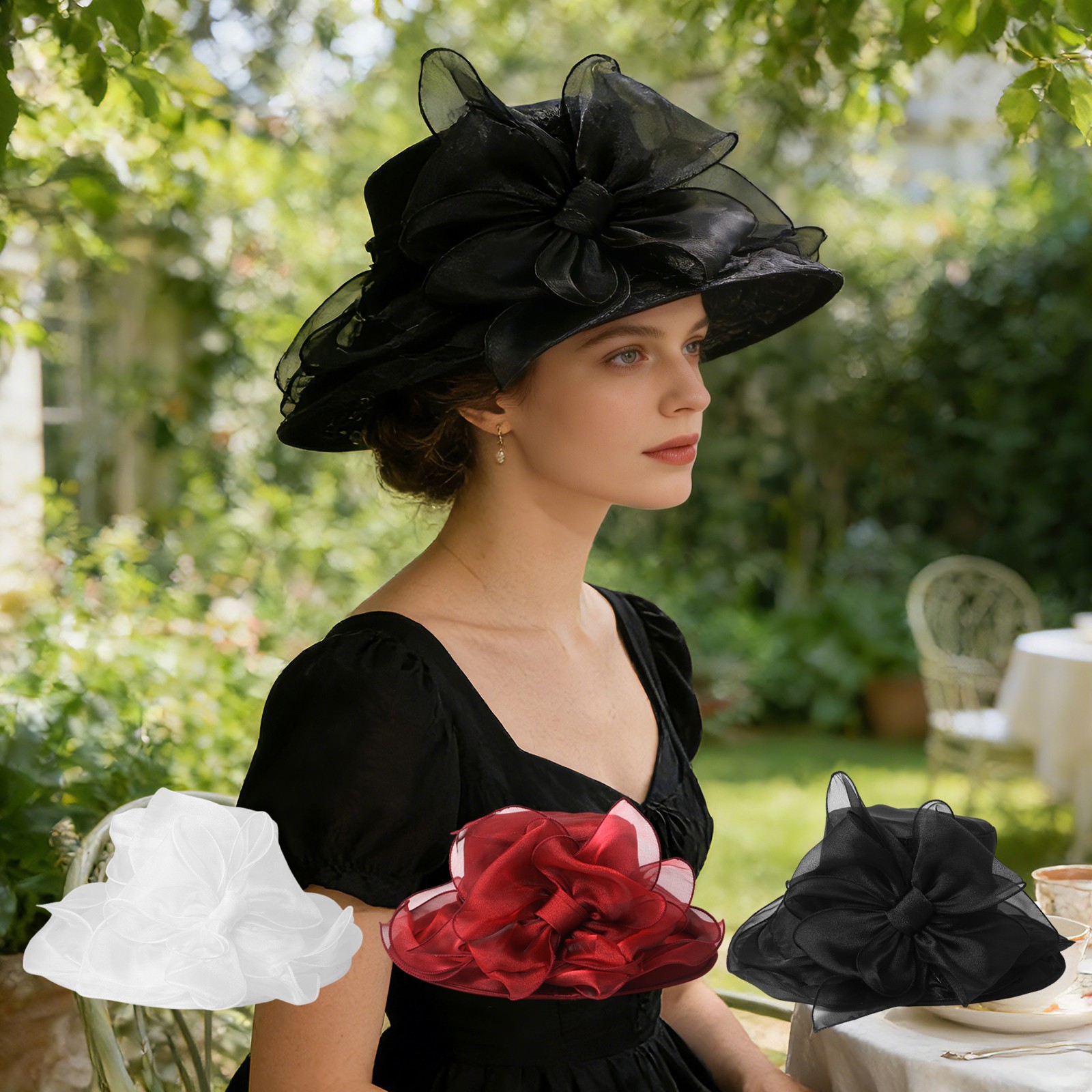 white church hats for women sold on Temu United States