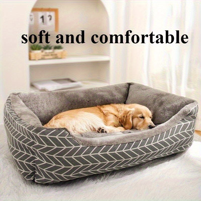 comfortable plush dog bed plush polyester fiber dog winter warm pet sofa available in 4 sizes l xl xxl suitable small to medium dog breeds unassembled warm thick dogs cats Product details 0