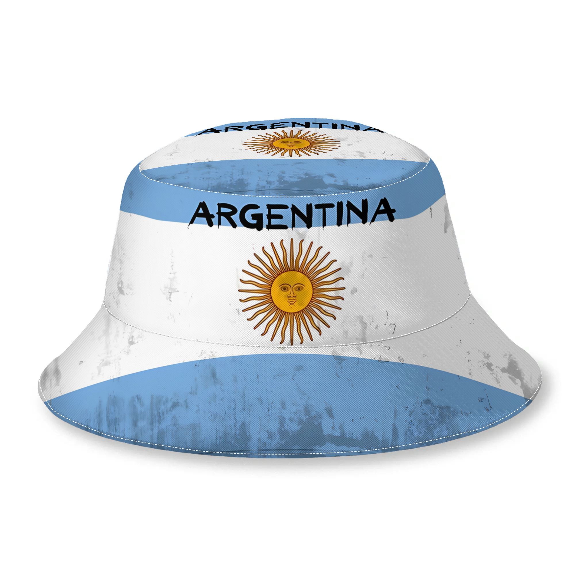 TEMU 2d Print Design Flag Of Argentina Pattern Print Bucket Hat Suitable For Beach Headwear For Men And Women