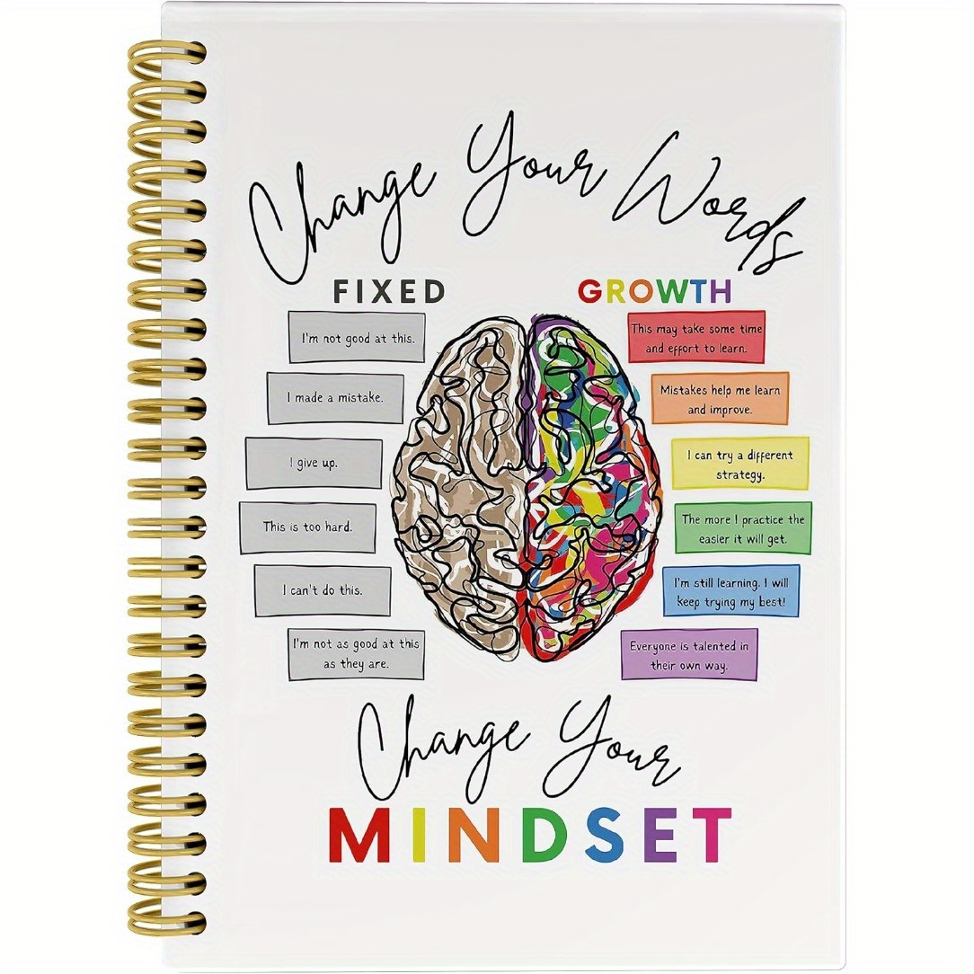 TEMU 1pc 5.5 X 8.3 Inches With Mental , Spiral Notebook College Ruled Notebook For Work Notes Journaling, Mental Health Awareness Gifts, Mental For