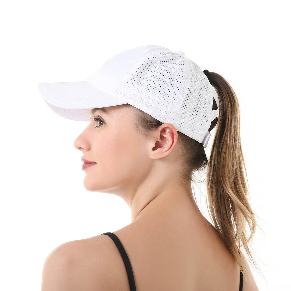 womens spring summer new mesh quick dry ponytail cap baseball cap outdoor casual sunshade hat