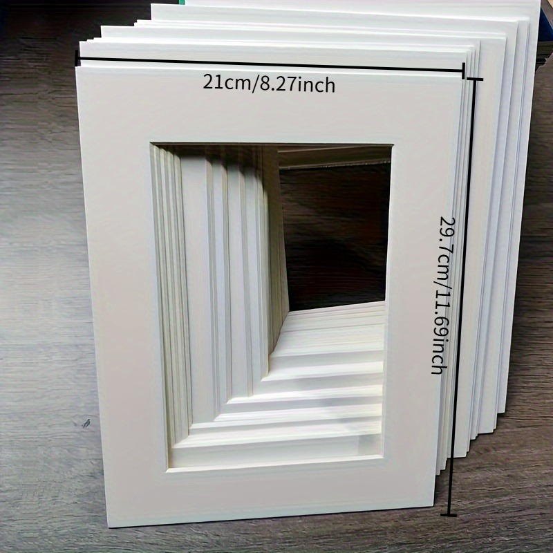 TEMU Lot de 10 cadres photo traditionnels en carton, décoration artisanale / présentoir à photos / présentoir créatif, cadres muraux pour bureau et