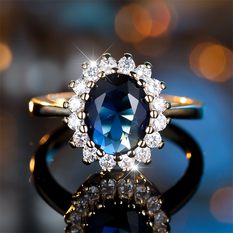 TEMU Synthetic Zirconia Ring With A Full Synthetic Zirconia Surround Design, Suitable For Holiday Parties And Casual Attire, A Durable And Elegant