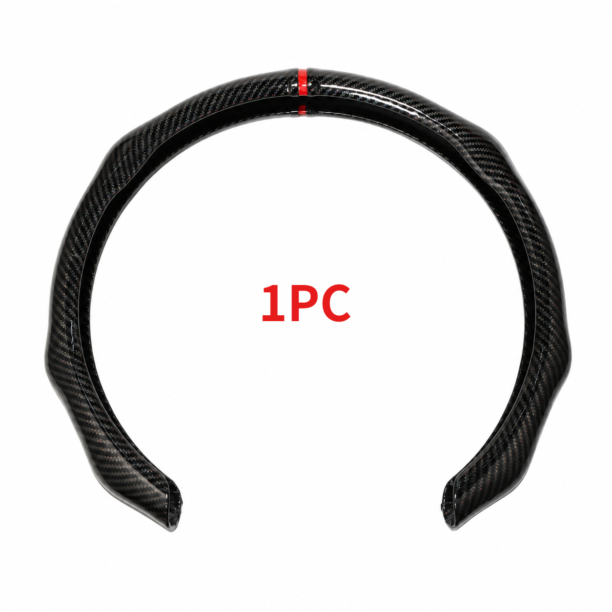 TEMU Snakeskin Black Dotted With Red*1 - Non-branded Snakeskin Black Dotted Steering Wheel Cover With Red Center Pull-back, Comfortable Grip, , ,