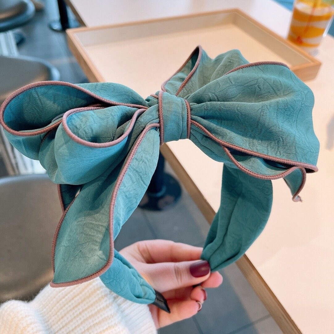 TEMU New Korean Texture Bow Headband For Women With Wide Edges, Versatile And High-end Hair Additions, 2026 New Style