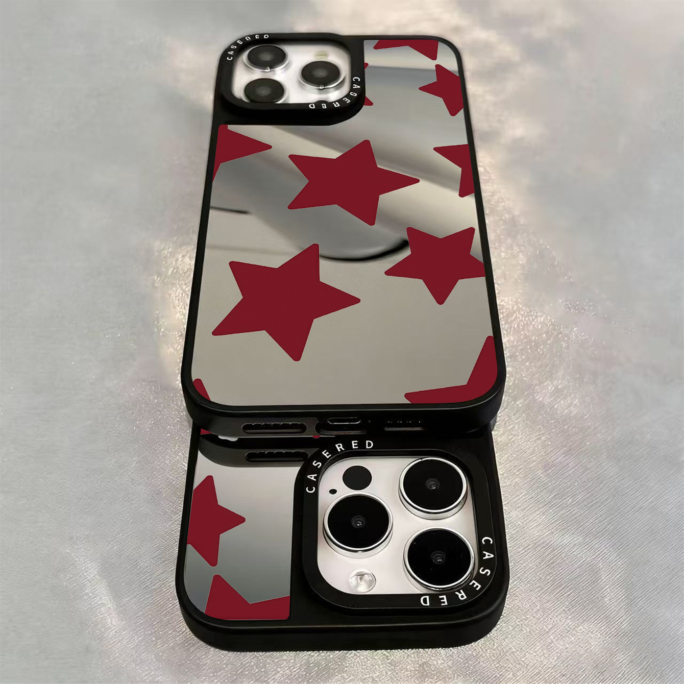 TEMU Phone Case: Wine -pointed Acrylic Phone Case, Vintage Trendy Ins-style Scratch-resistant, Wear-resistant, Full-edge Drop-proof Protective Cover.