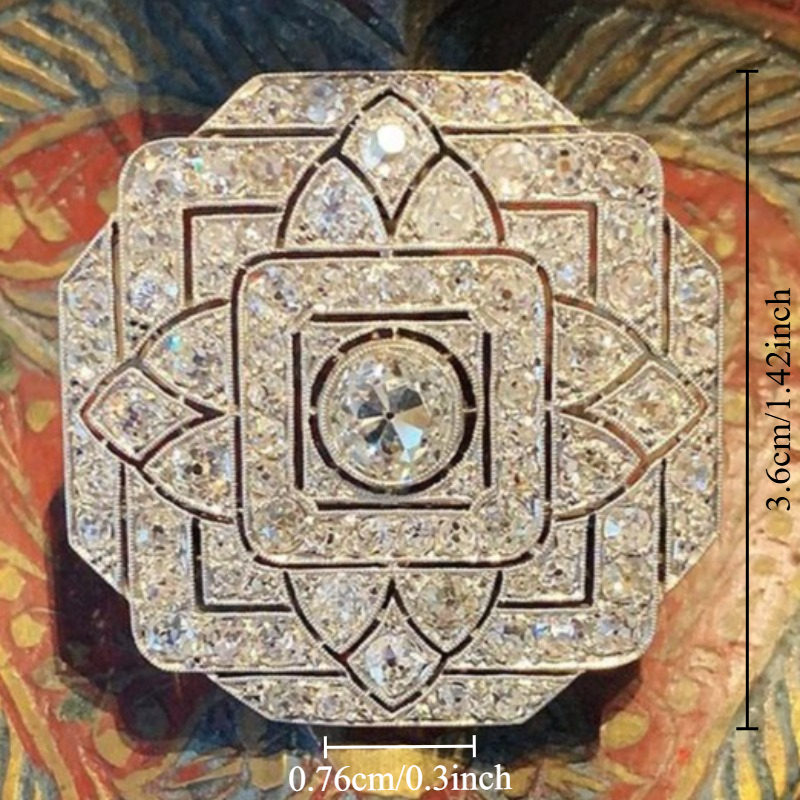 Creative Inlay Shiny Synthetic Zirconia Octagonal Geometric Ring