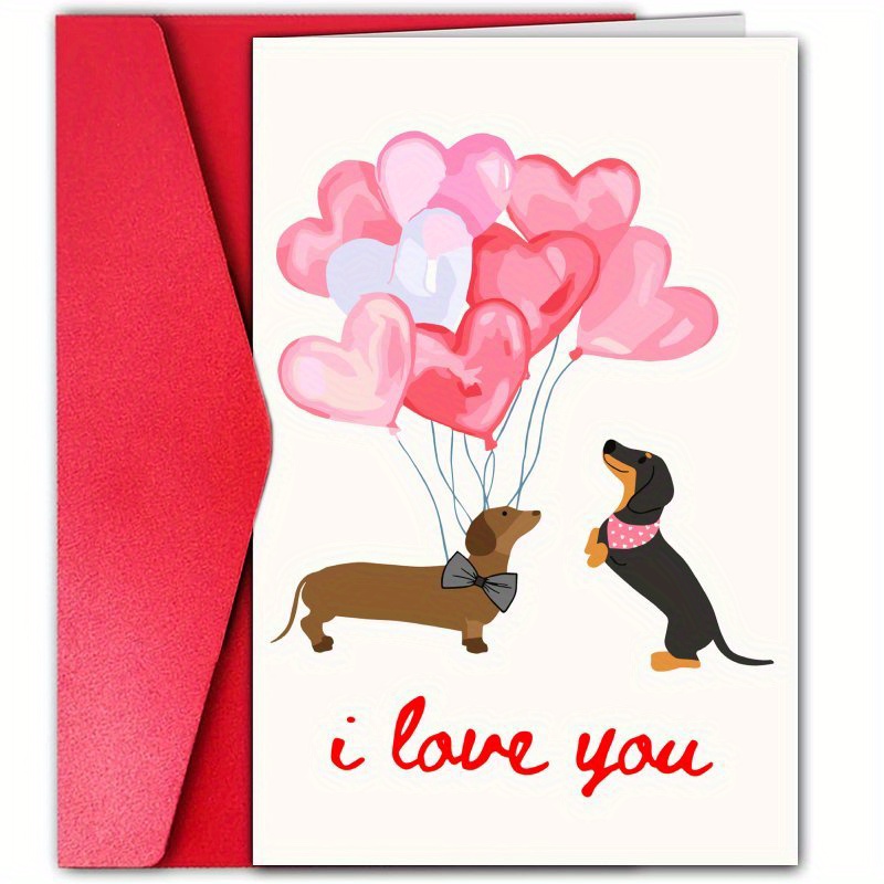 

Dog 's Day -shaped - 'i You' Greeting For Him Or Her, Or Girlfriend