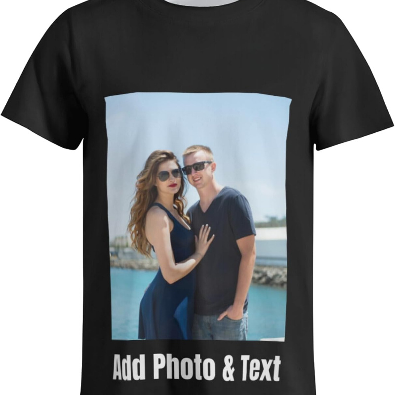 

Custom Men's T Shirts Design Your Own Text Printed Tshirt Personalized Gift T-shirt Tee