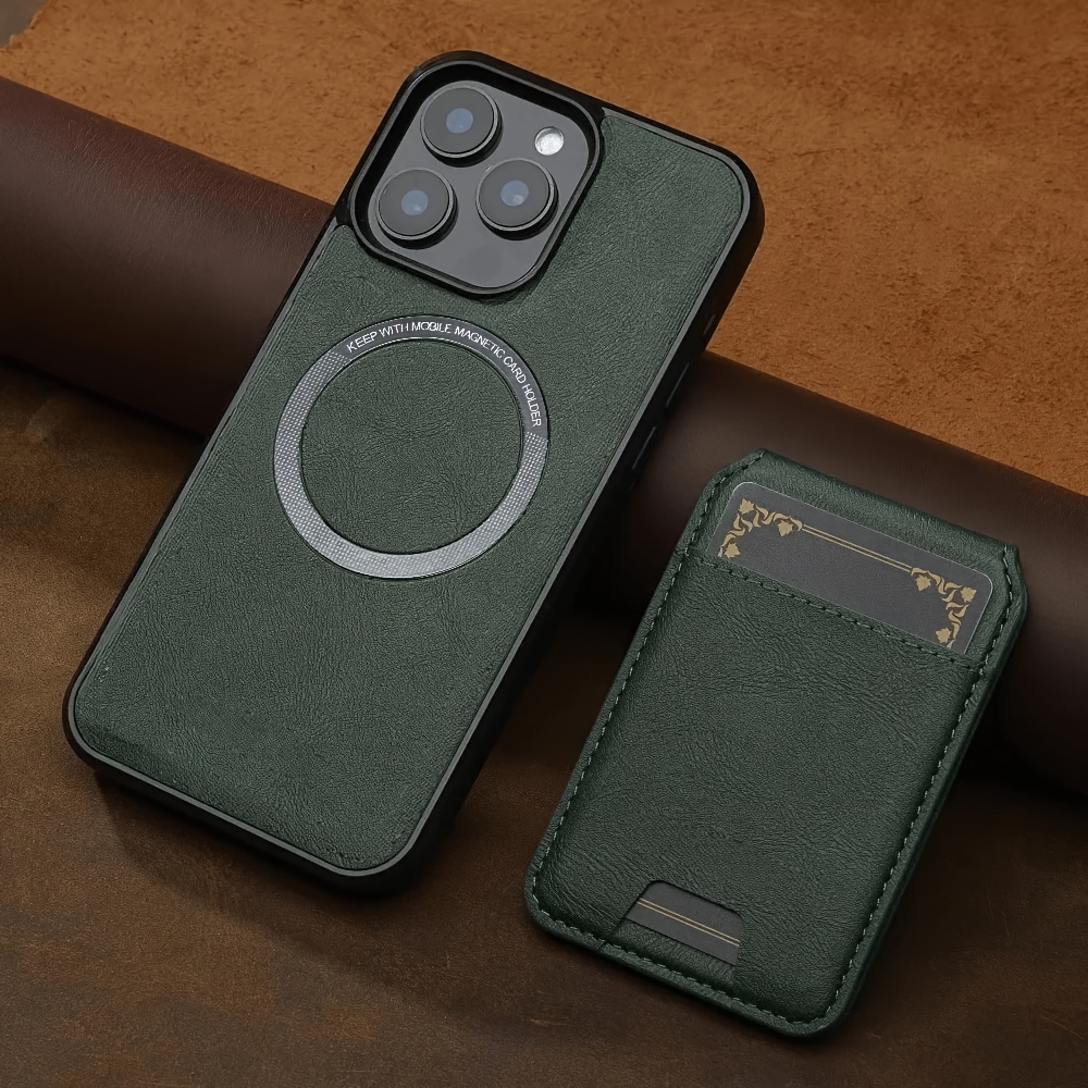 Phone Case - Artificial Leather Magnetic Card Holder Wallet Is Suitable For Iphone 17air, 16e, 15, 14plus, 13, And 12 Series Phone Cases. When Is