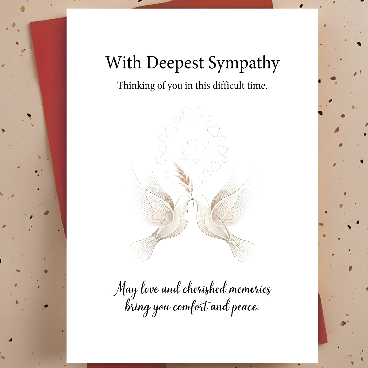 TEMU 1pc Condolence Greeting Card For Coworker, Neighbor - Jar Design, Sympathy, Thickened, With Envelope