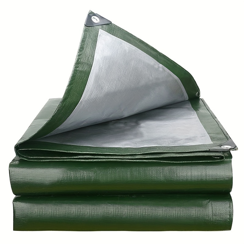 TEMU Bâche Robuste 8 Mil Toutes avec Œillets Renforcés - Couverture Résistante aux UV et Imperméable pour Camping, Protection de Piscine, Stockage de