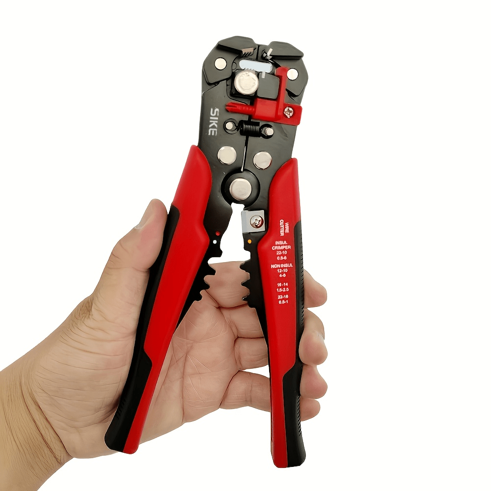 TEMU Sike Heavy-duty Automatic Wire Stripper & Crimping - Multi-functional Cable Stripper Suitable For Electricians, Automotive Repair, Construction