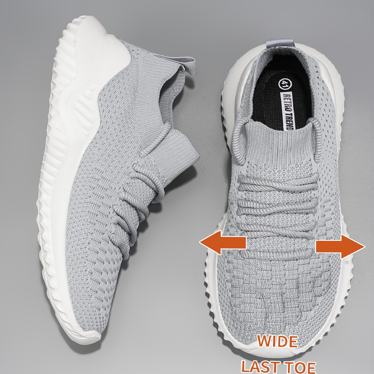 01052 mens   size ultra light breathable outdoor hiking trail training couple casual all match fashion comfortable mens plus size wide toe casual athletic shoes   suitable for daily wear vacation travel