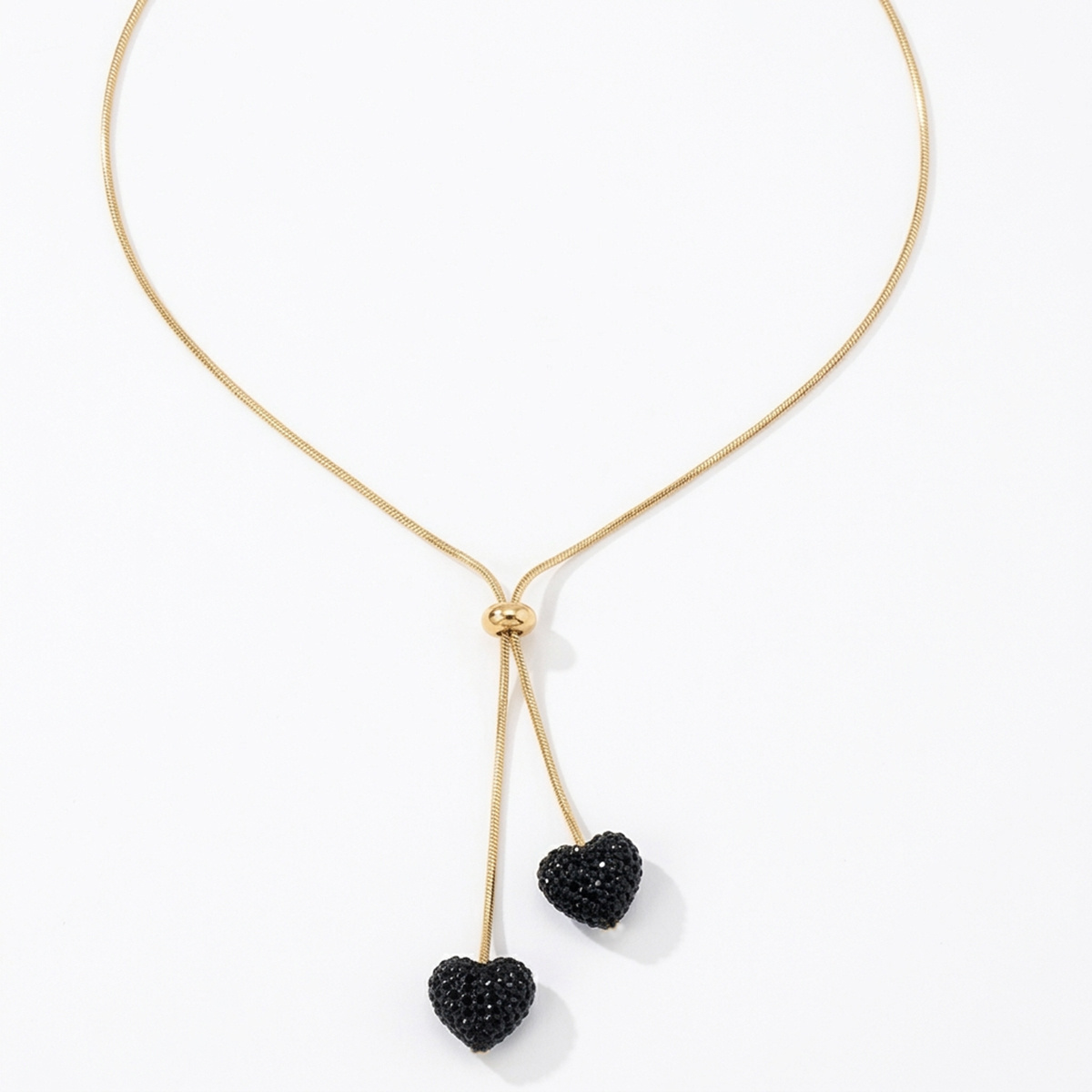 TEMU 1pc Women's Fashion Pendant Necklace, Featuring A Vintage Y2k Minimalist Geometric Heart-shaped Pendant With An Adjustable And Stretchable Round