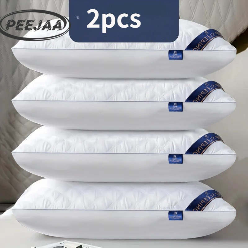 Peejaa 2pcs Bedding Pillows, Neck Pillows,, Comfortable Relax, Deep Sleep Pillows, Suitable For : Spring, Summer, Autumn Winter