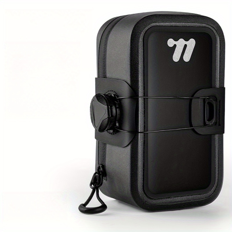 1 Bicycle Portable Self-locking Tail Bag, Bike Seat Cushion, Portable Tool Storage Bag, Knob Lock, Can Hang Tail Light