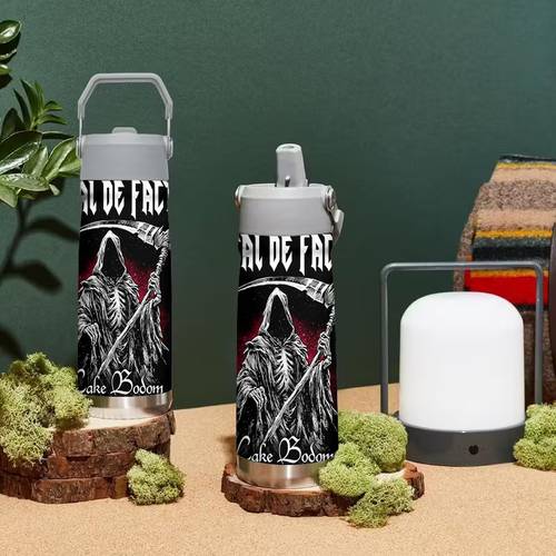1 vaso de metal de de lake bodom , un vaso de agua de acero inoxidable con , ideal para actividades al aire libre y camping